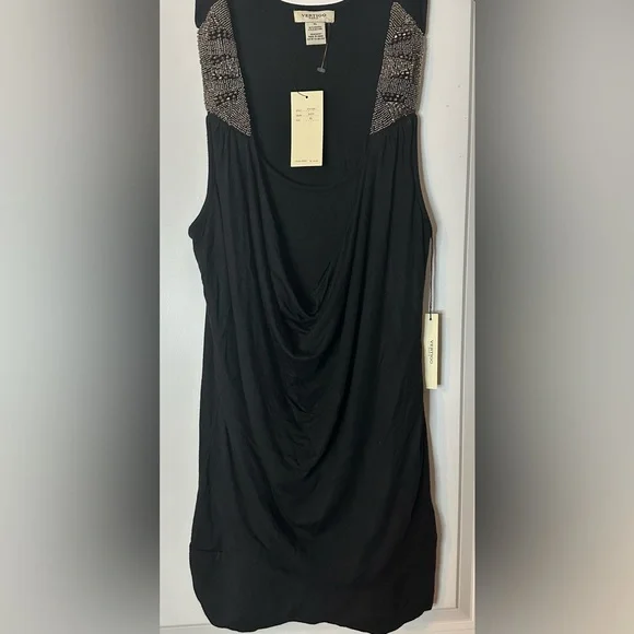 NWT Vertigo Paris sleeveless black tunic top scoop neck XL - Picture 6 of 6
